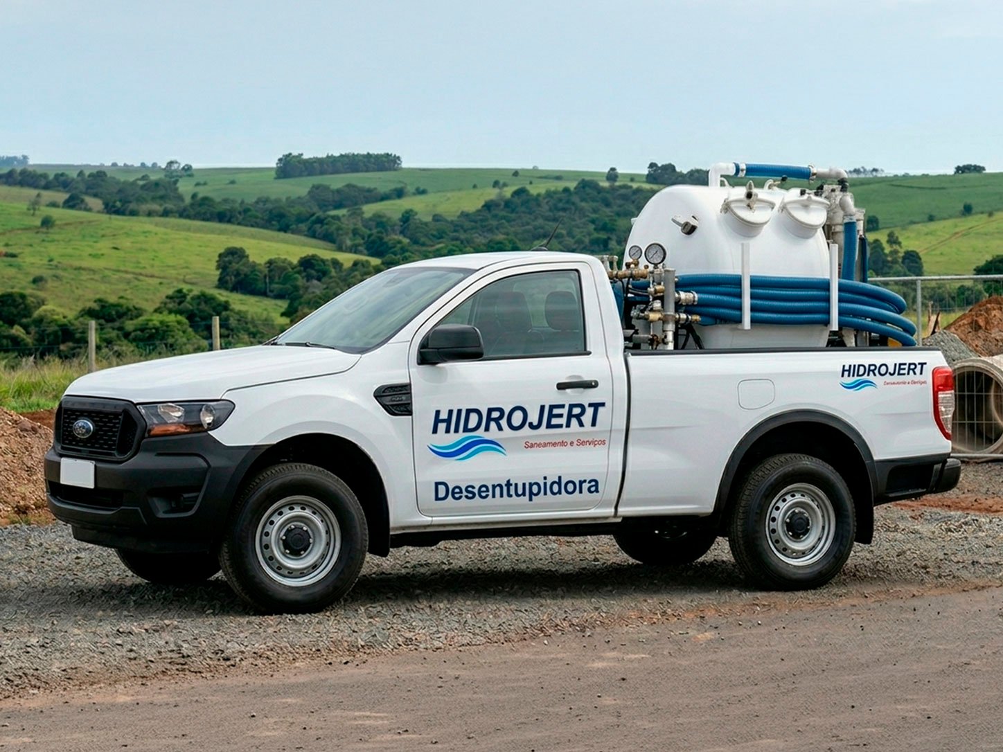 Veículo Ranger utilizado nos atendimentos da Hidrojert